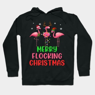 flamingo merry christmas Hoodie